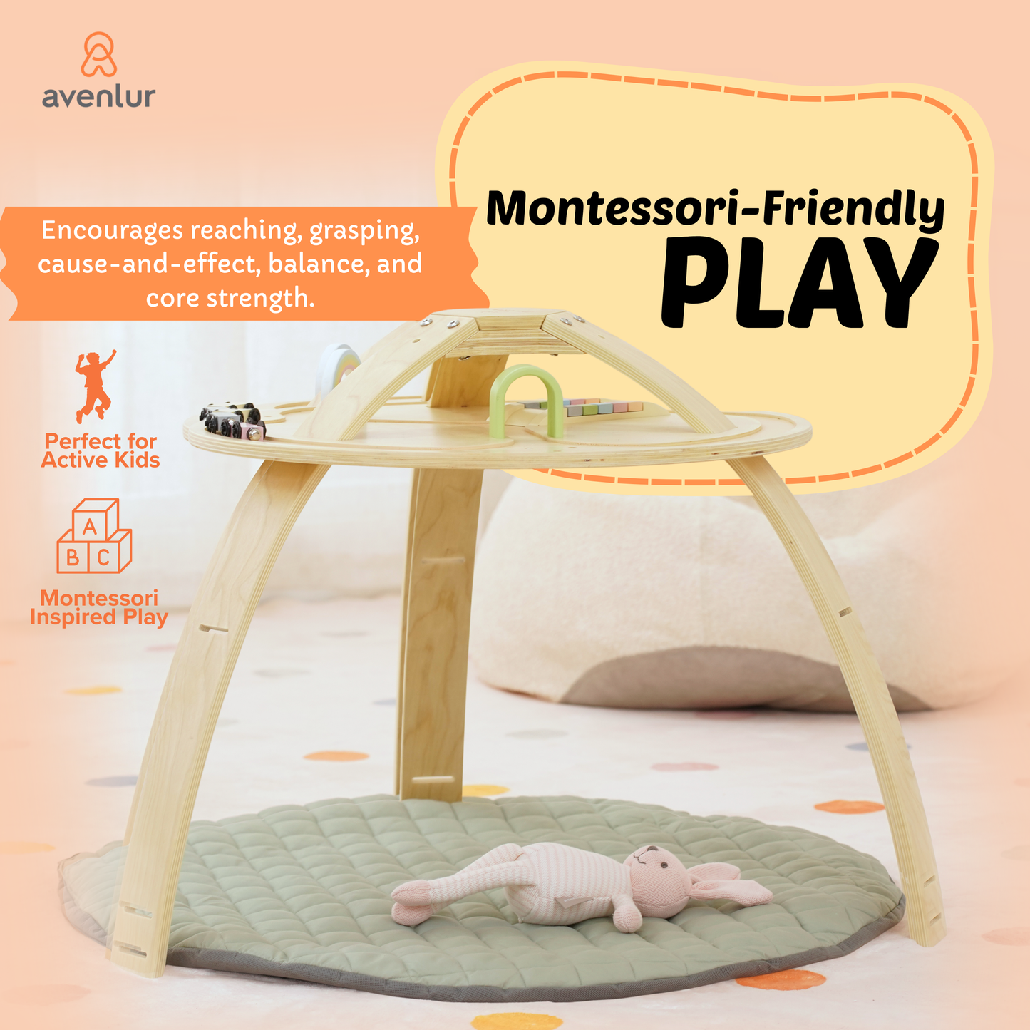 3-in-1 Baby Bouncer, Gym & Toddler Activity Table