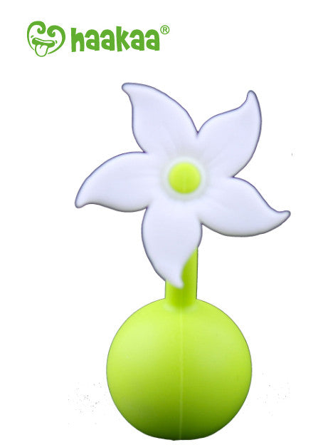 Haakaa Gen 2 Silicone Breast Pump with Suction Base 5 oz and Silicone Flower Stopper Set