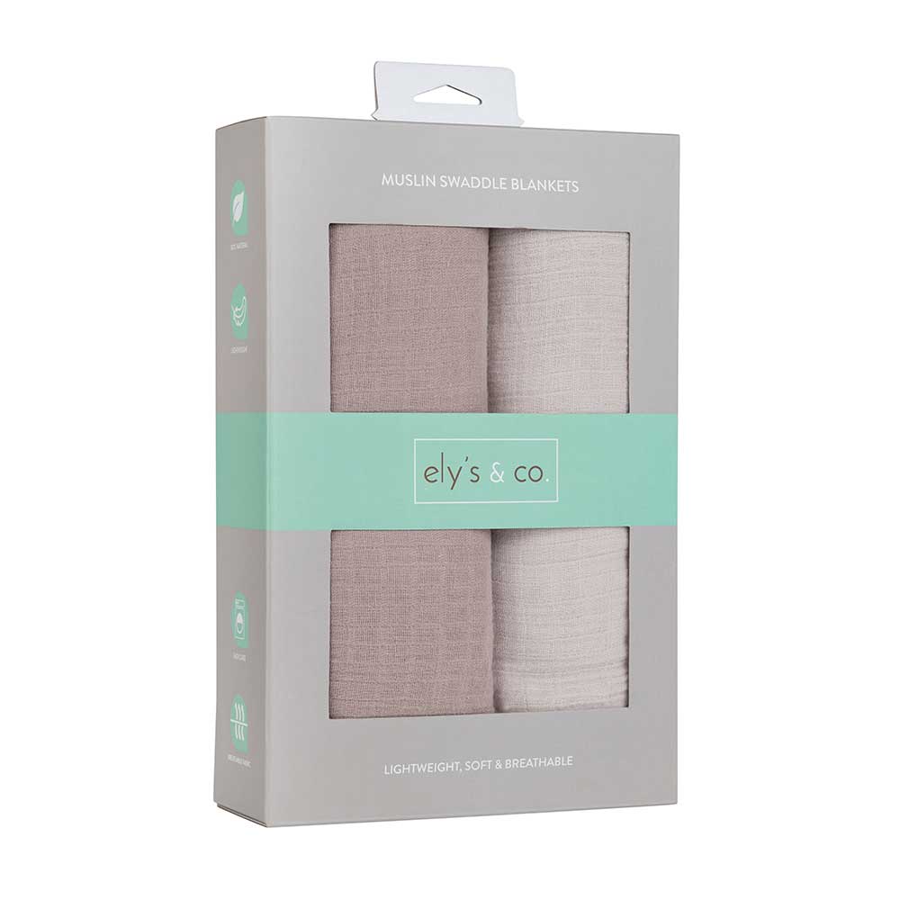 2 Pack Cotton Muslin Swaddle Blanket