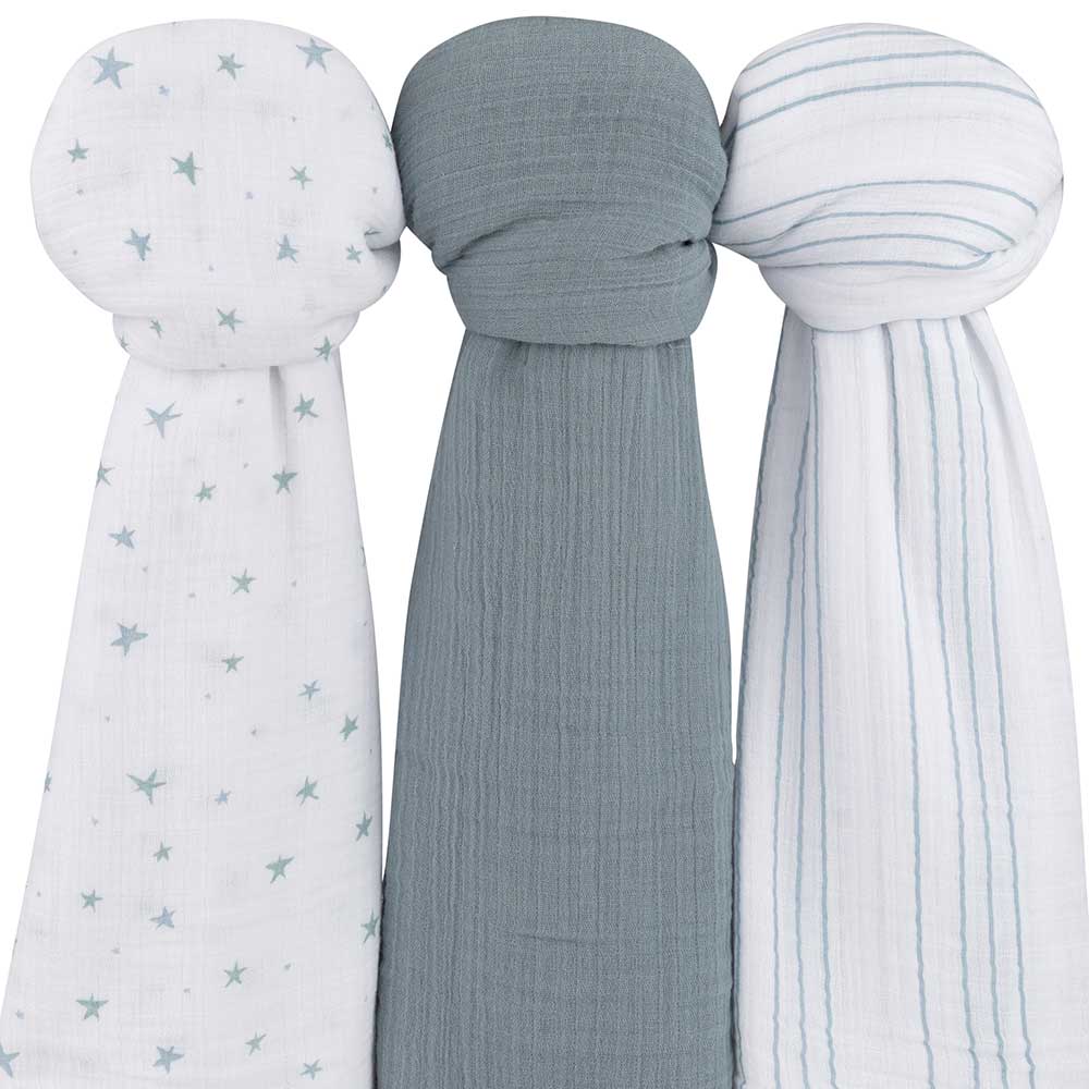 3 Pack Cotton Muslin Swaddle Blanket