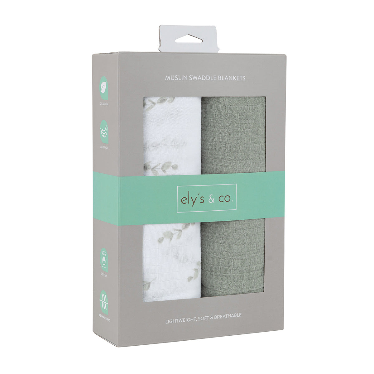 2 Pack Cotton Muslin Swaddle Blanket