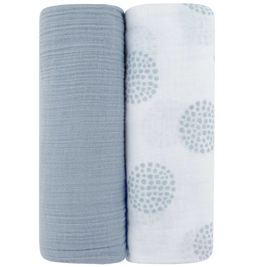 2 Pack Cotton Muslin Swaddle Blanket