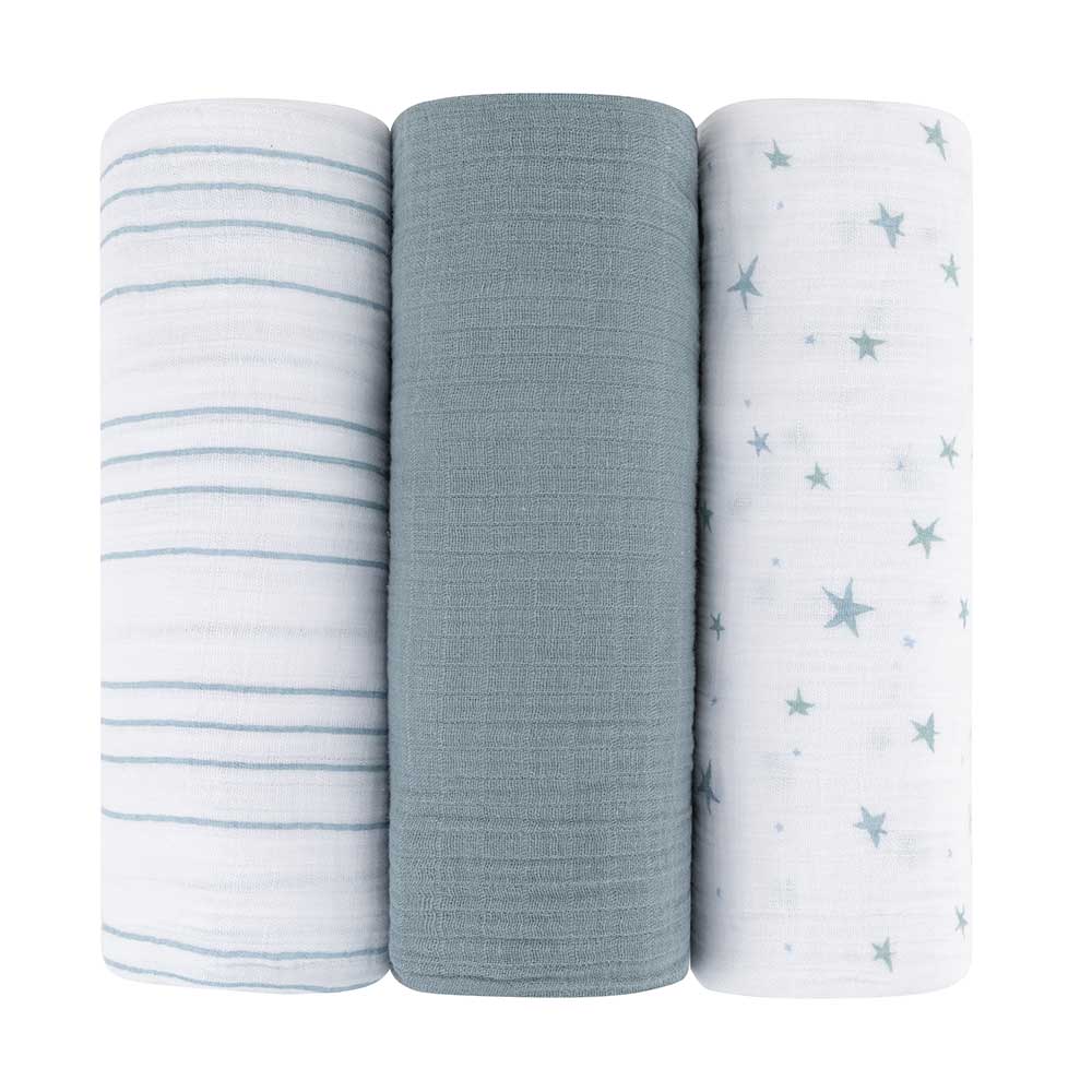 3 Pack Cotton Muslin Swaddle Blanket