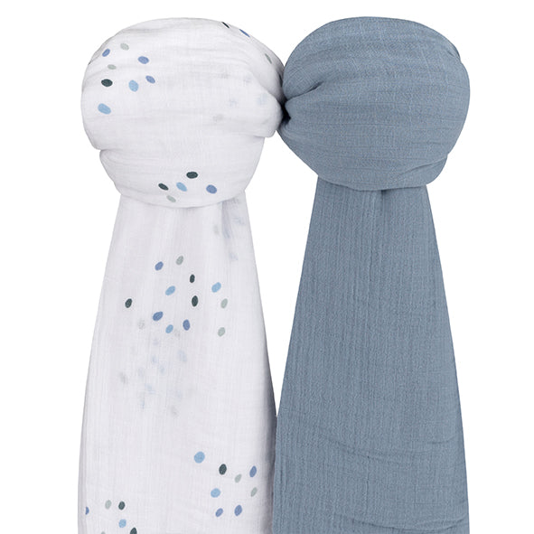 2 Pack Cotton Muslin Swaddle Blanket