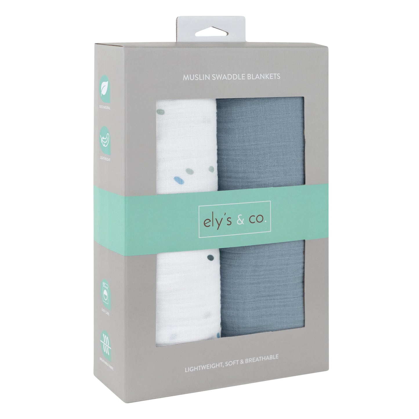 2 Pack Cotton Muslin Swaddle Blanket