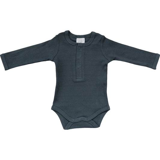 Organic Snap Long Sleeve Ribbed Bodysuit