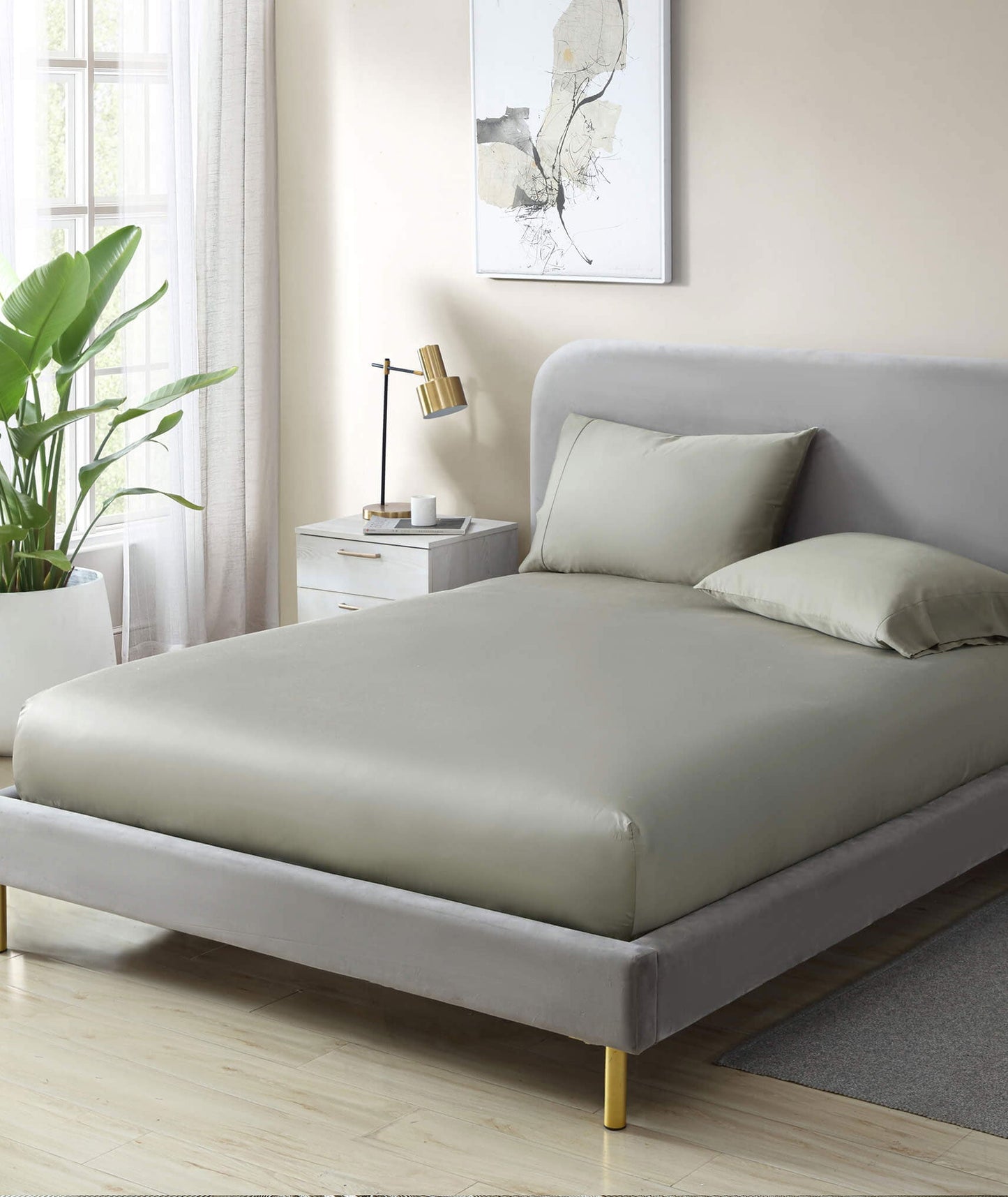 Natural Premium Bamboo Fitted Sheet