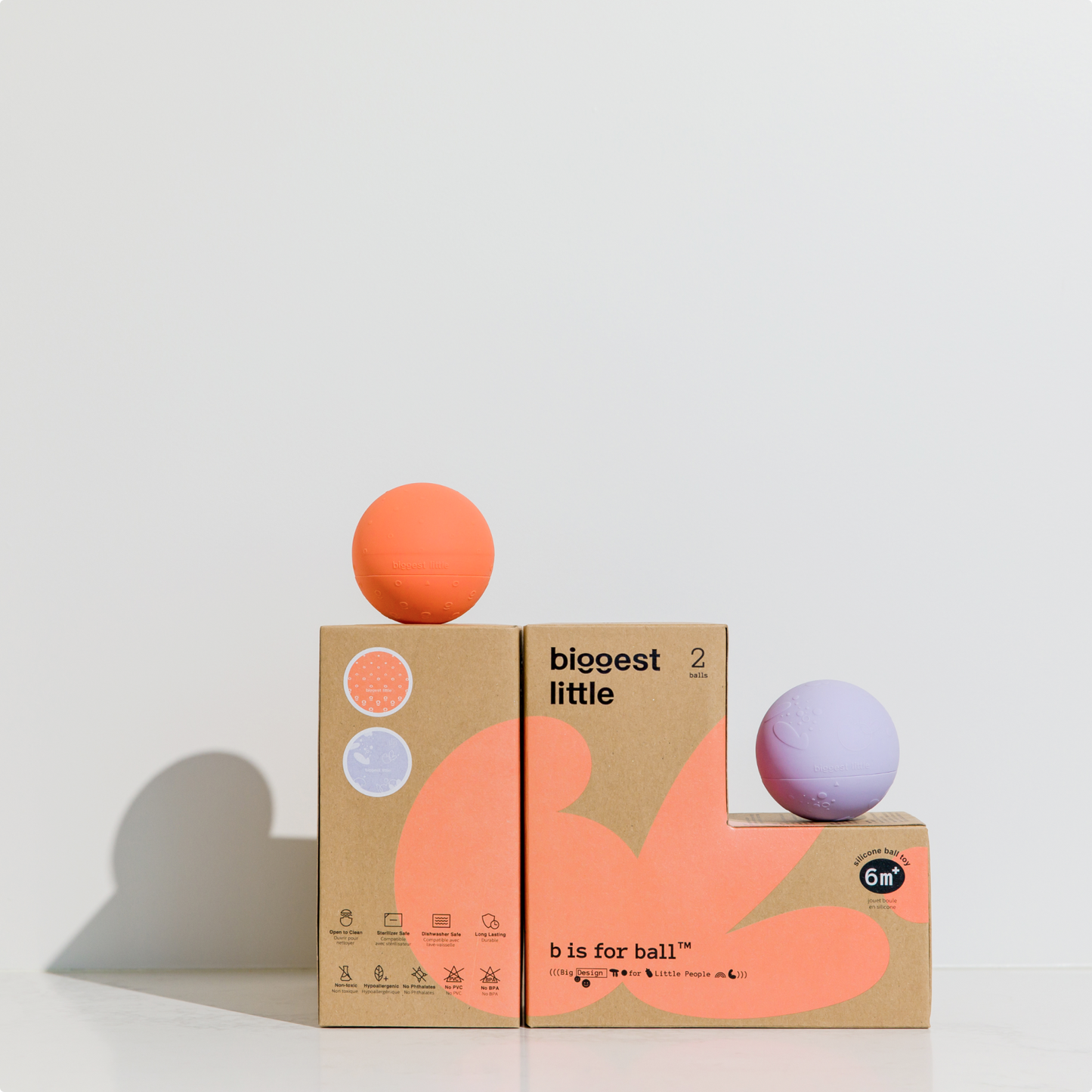 b is for ball® - 2-ball Set | Montessori-Inspired "L" Shaped Box