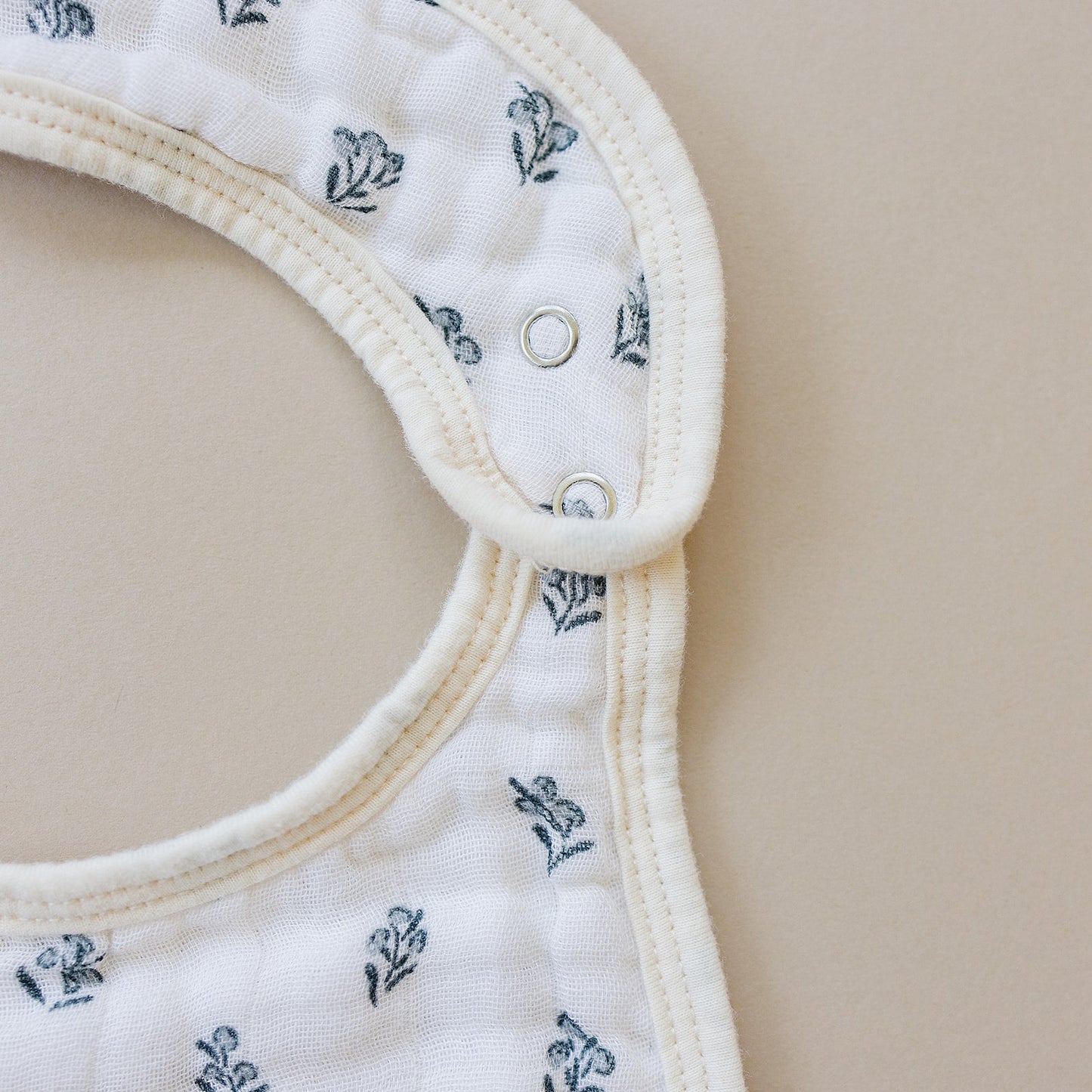 Cream Berry Classic Muslin Bib