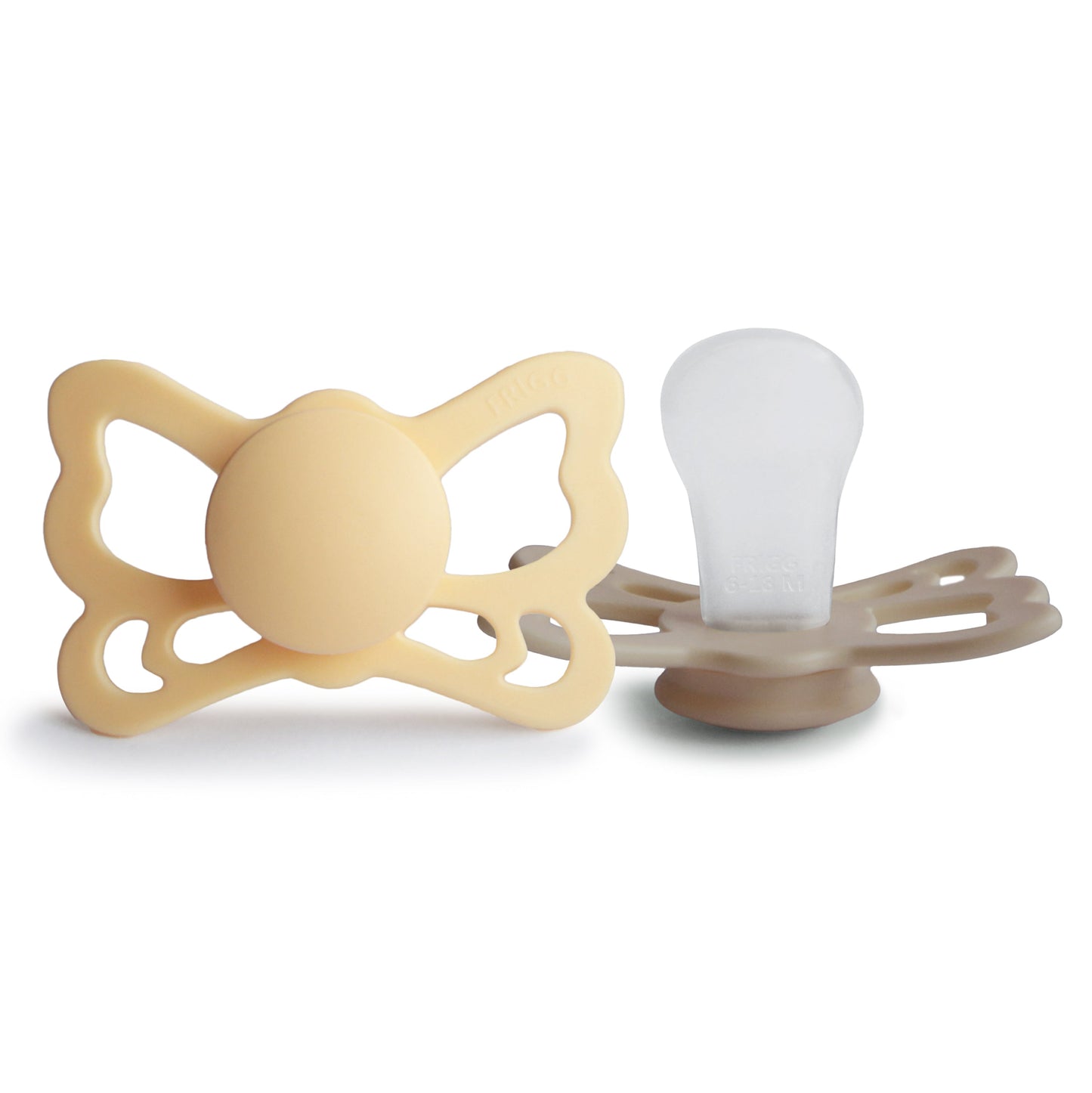 FRIGG Butterfly Anatomical Silicone Pacifier 2-Pack (6-18 Months)