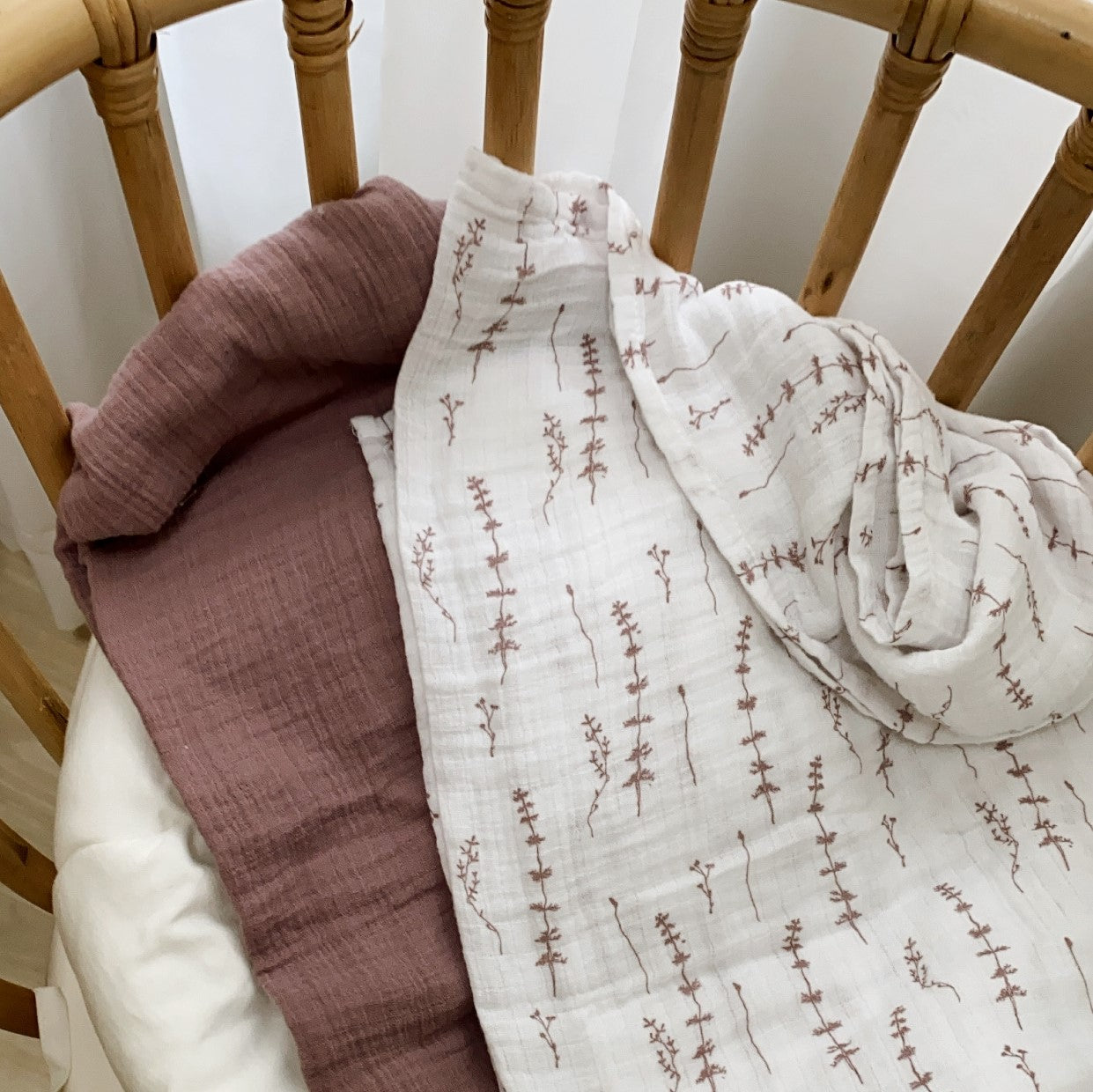 2 Pack Cotton Muslin Swaddle Blanket