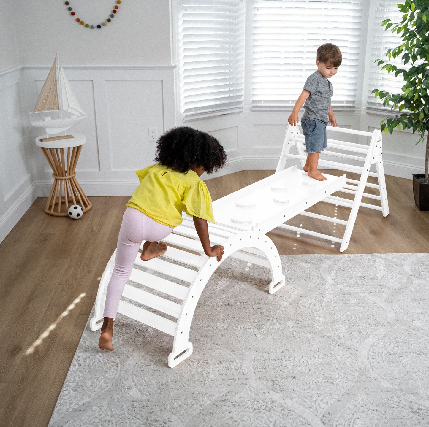 Hazel - Pikler Triangle Ladder & Rocker Set