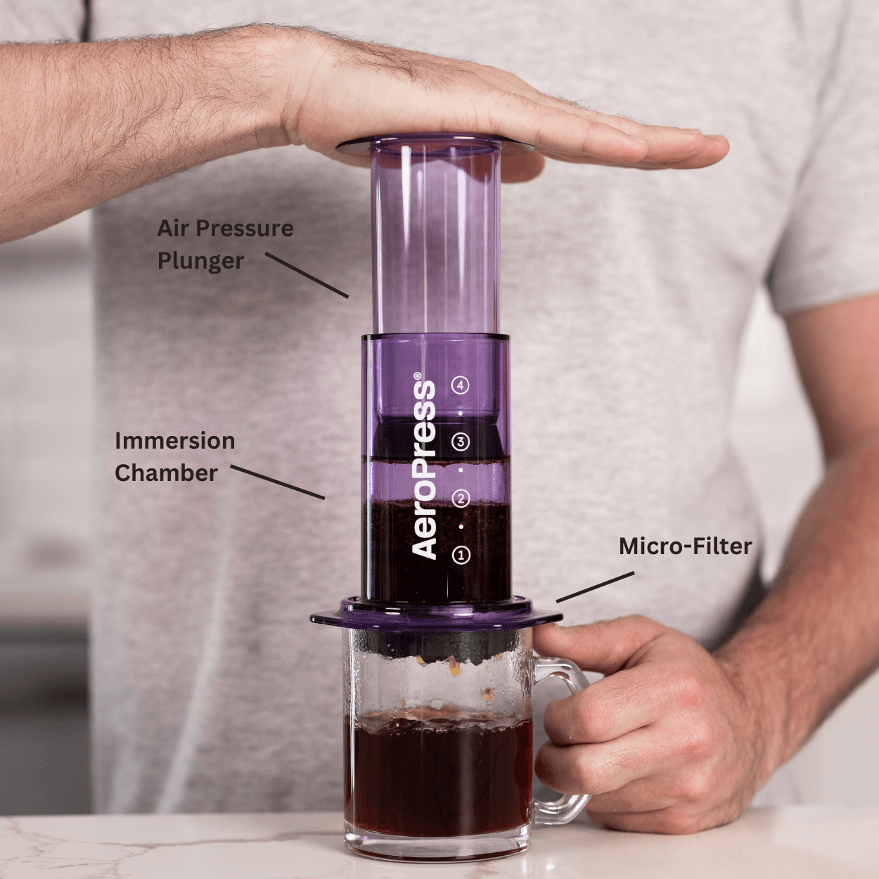 AeroPress Coffee Maker - Clear