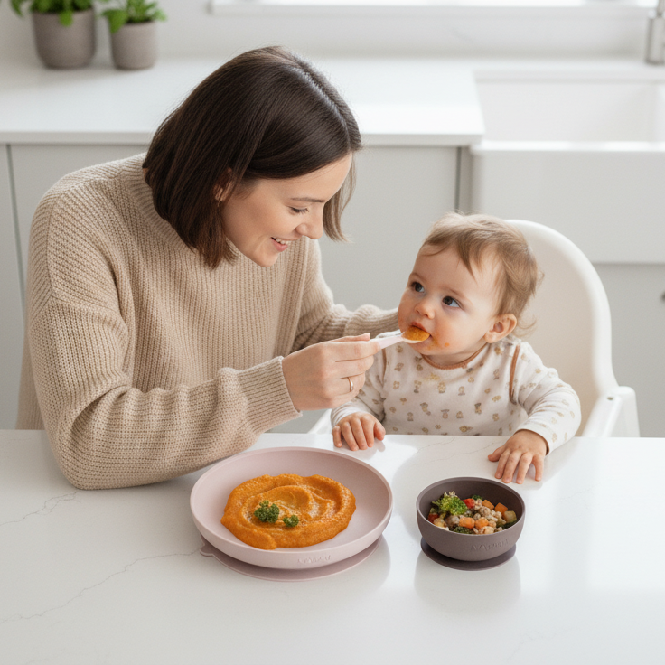 Nattou Silicone 4-Piece Tableware Set