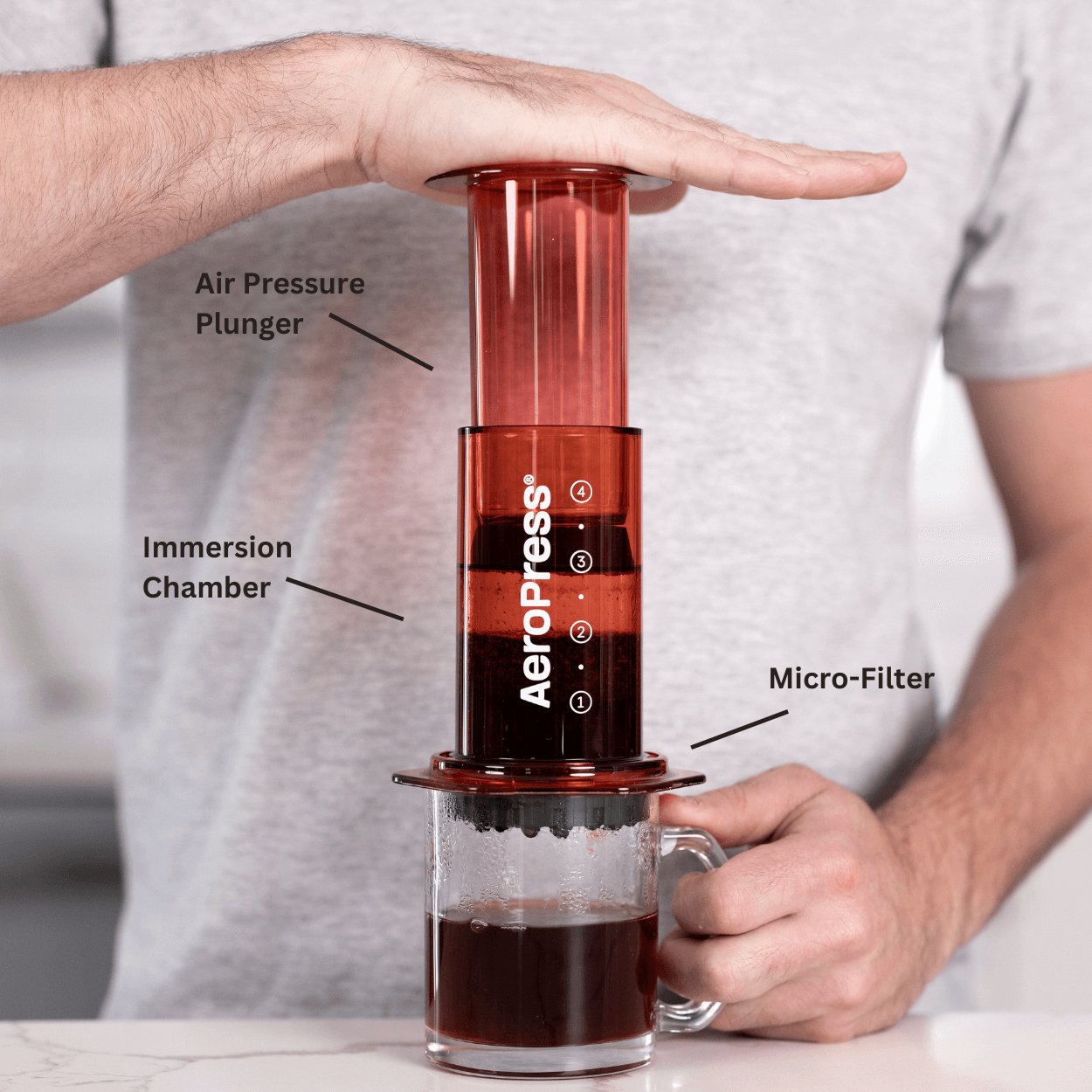 AeroPress Coffee Maker - Clear