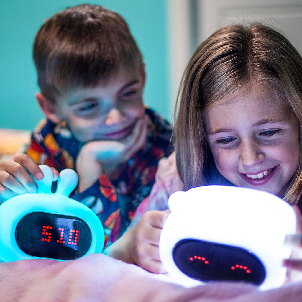 LumiClock - Bunny Night Light Clock For Kids & Nursery