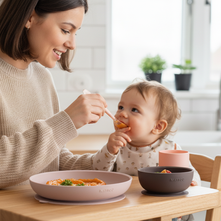 Nattou Silicone 4-Piece Tableware Set