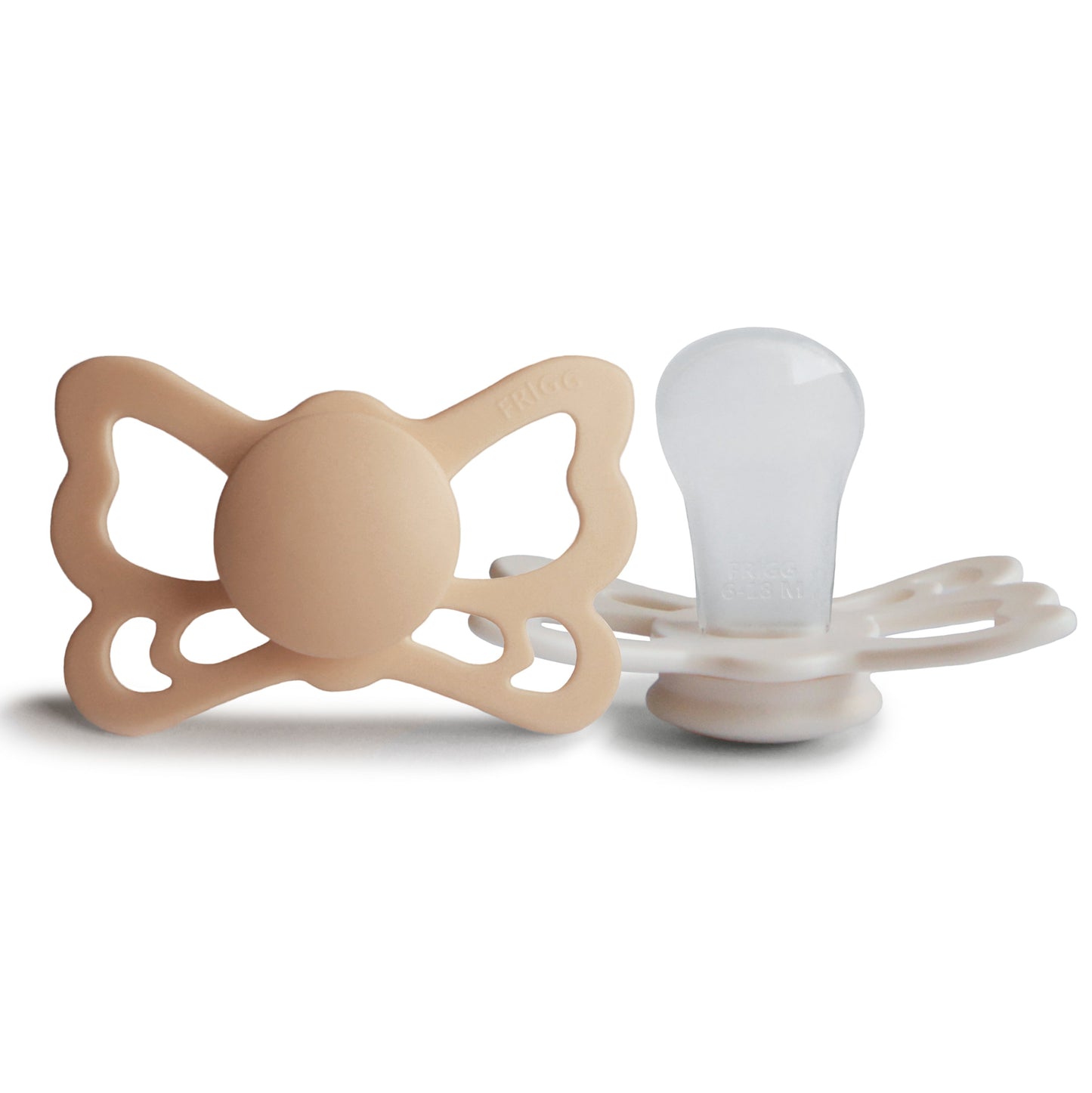 FRIGG Butterfly Anatomical Silicone Pacifier 2-Pack (6-18 Months)