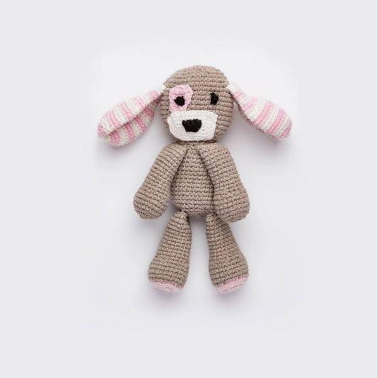 Hand-Stitched Pink Puppy Doll