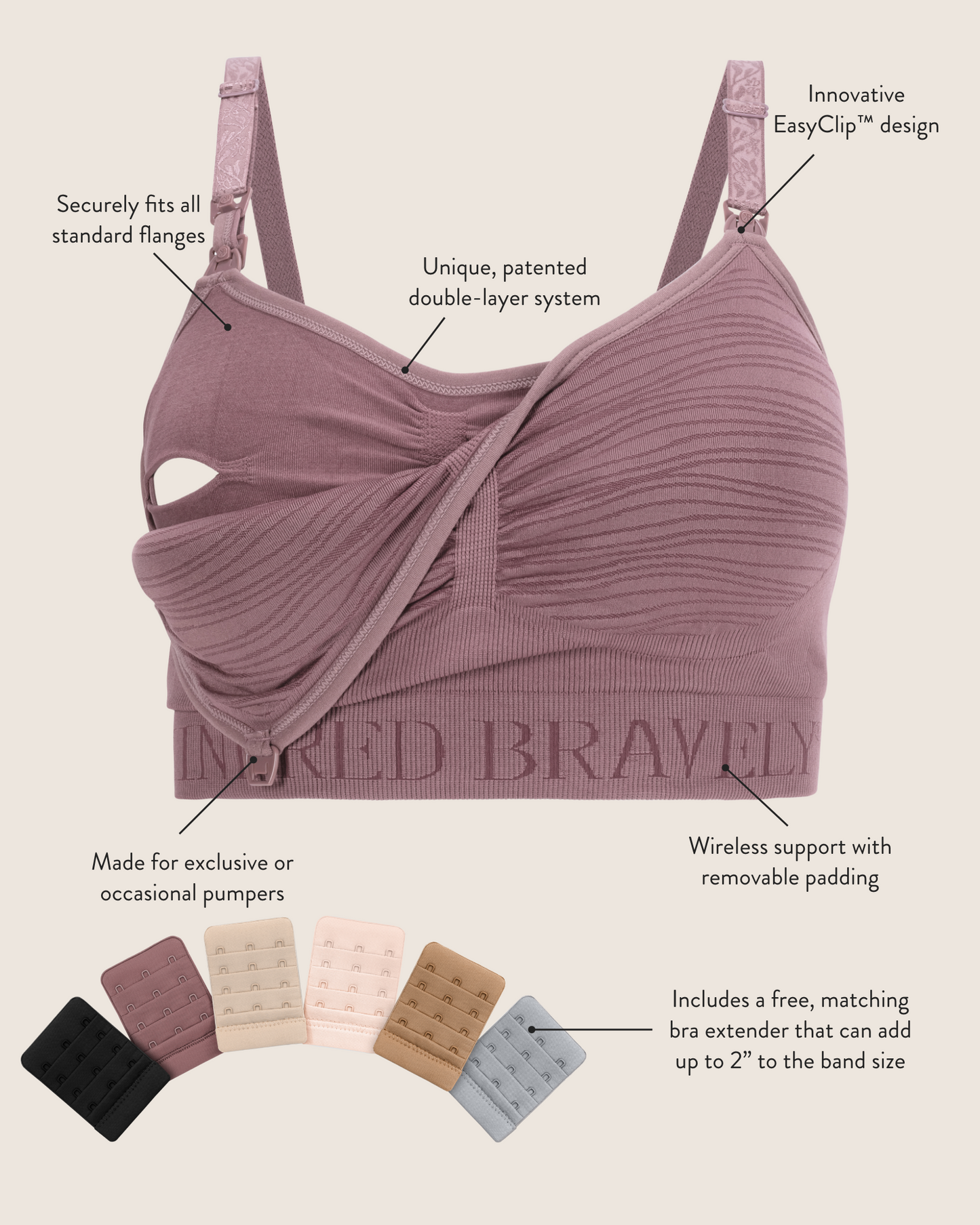 Sublime® Hands-Free Pumping & Nursing Bra | Twilight