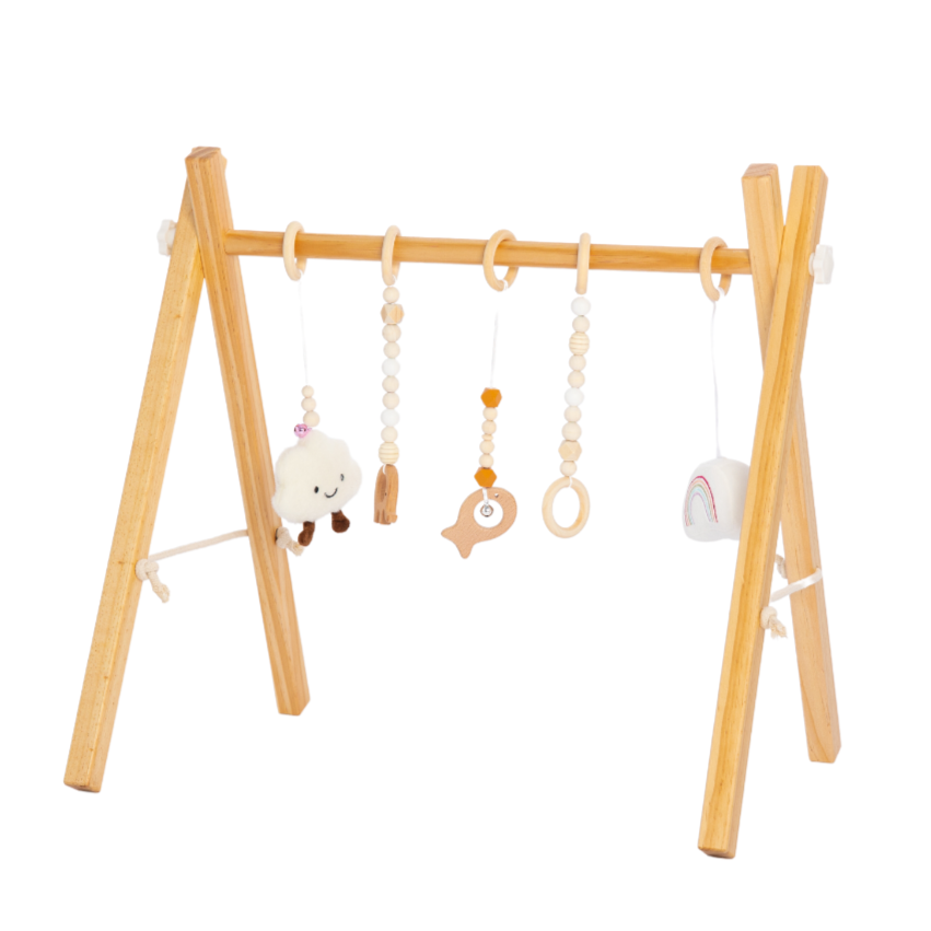 Lilac Wooden Baby Gym