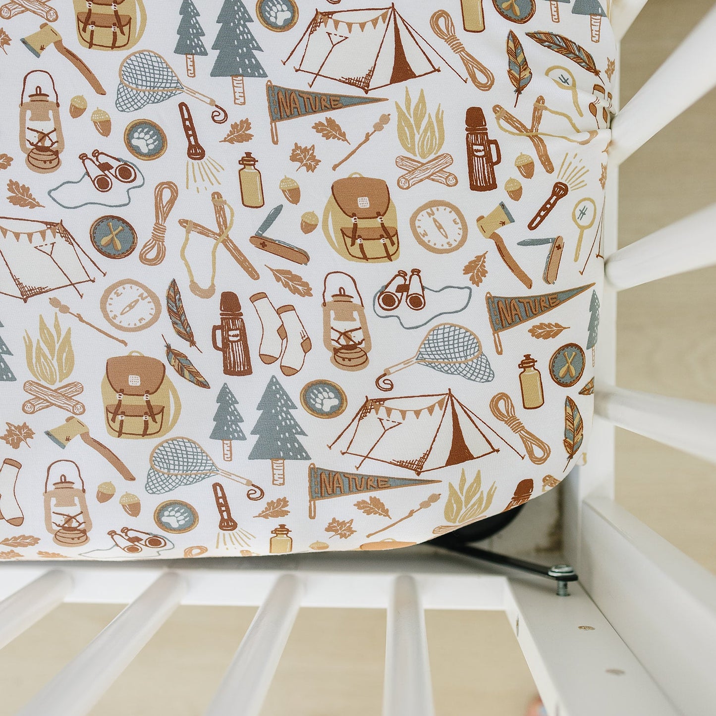 Camping Trip Bamboo Stretch Crib Sheet