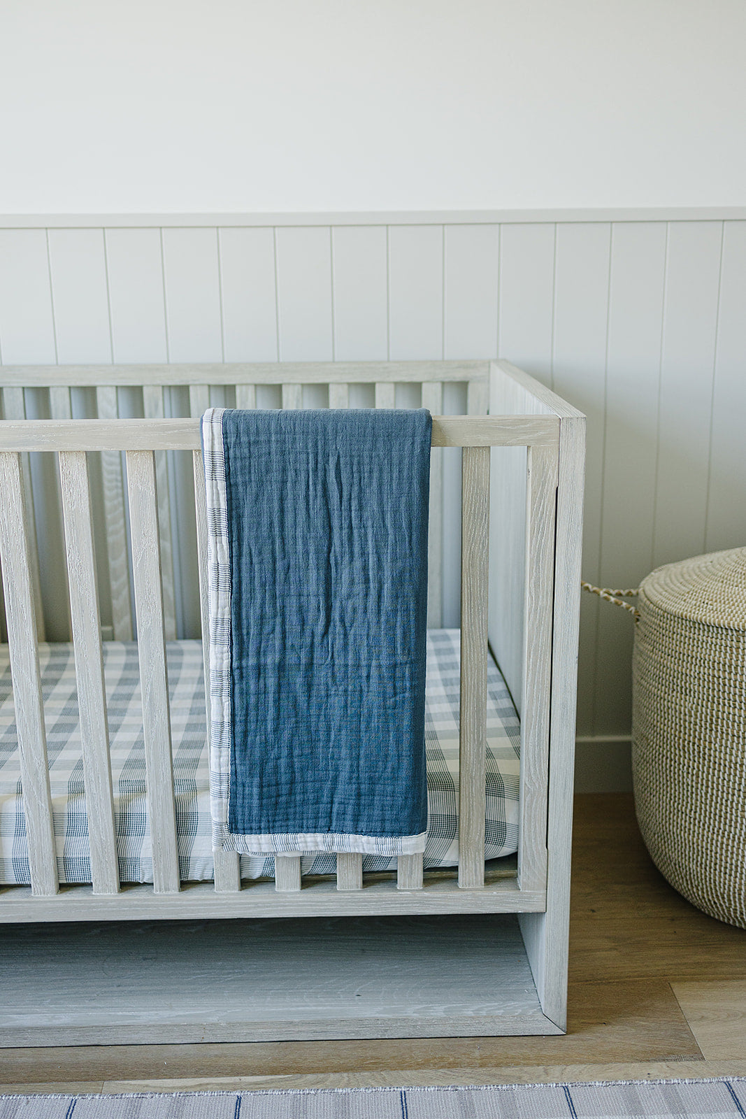 Coastal Plaid + Navy Muslin Quilt