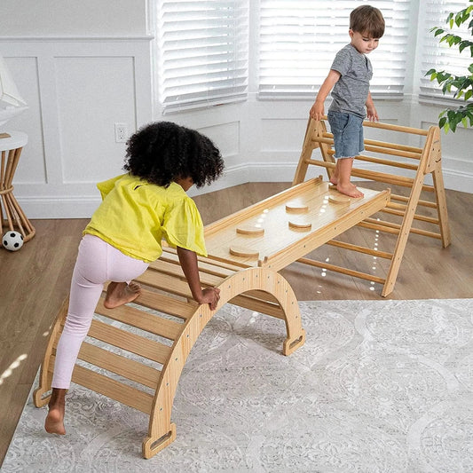 Hazel Pikler Triangle, Slide & Rocker Set