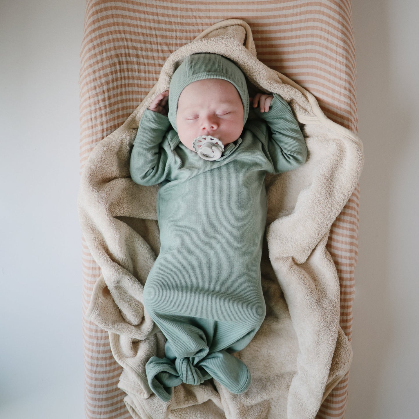 Ribbed Knotted Baby Gown