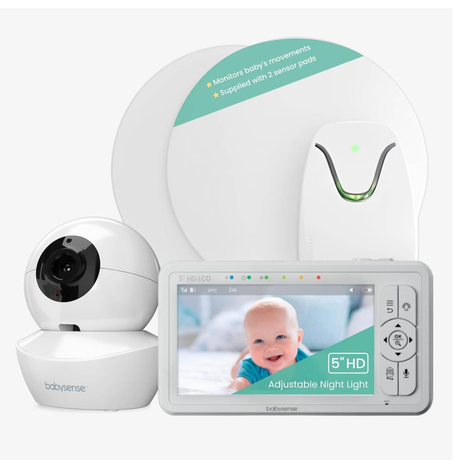 Babysense True Sleep: Video Baby Monitor with Breathing Motion Detection & Safety Alerts, 1 or 2 Cameras