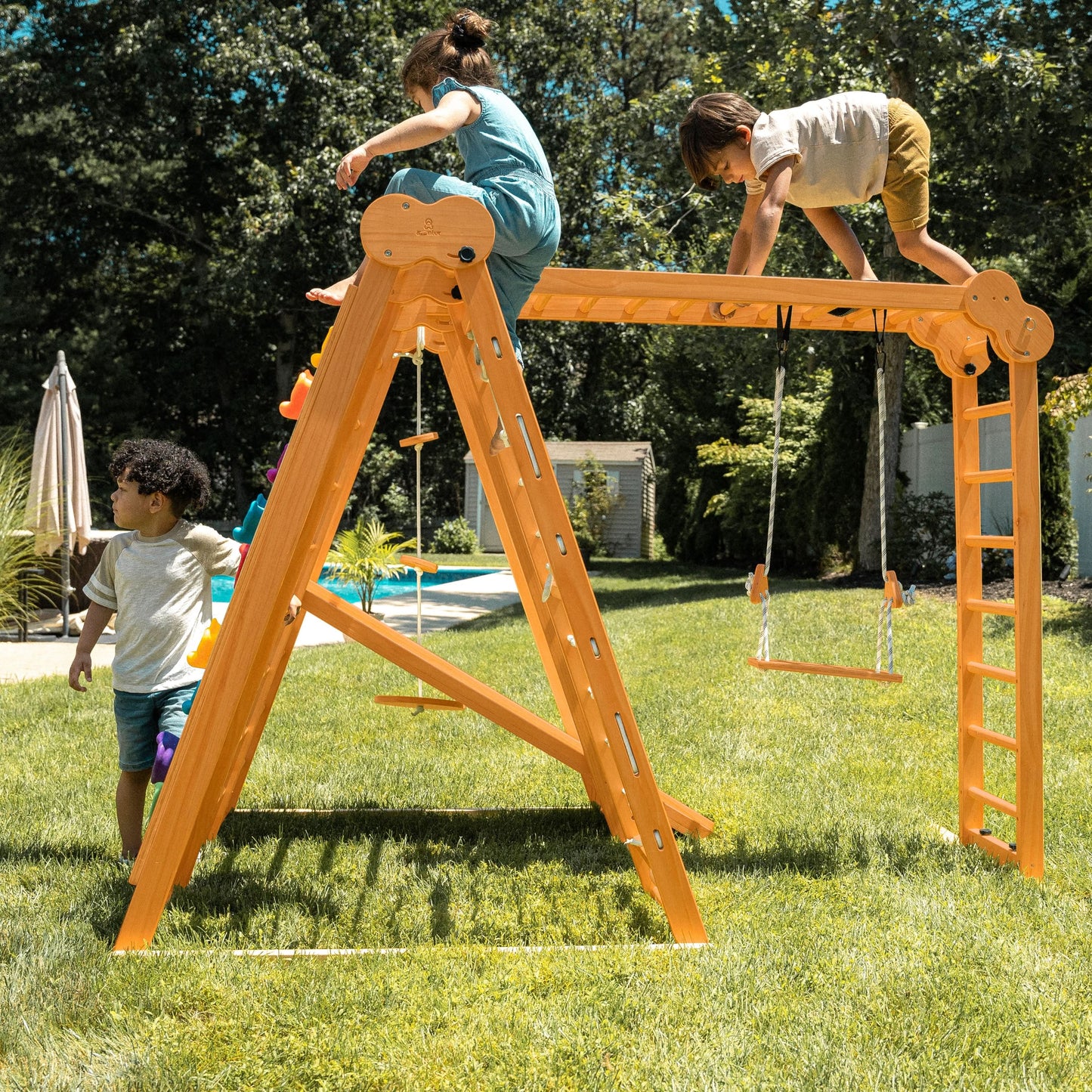 Chestnut - 8-in-1 Indoor Jungle Gym for Toddlers