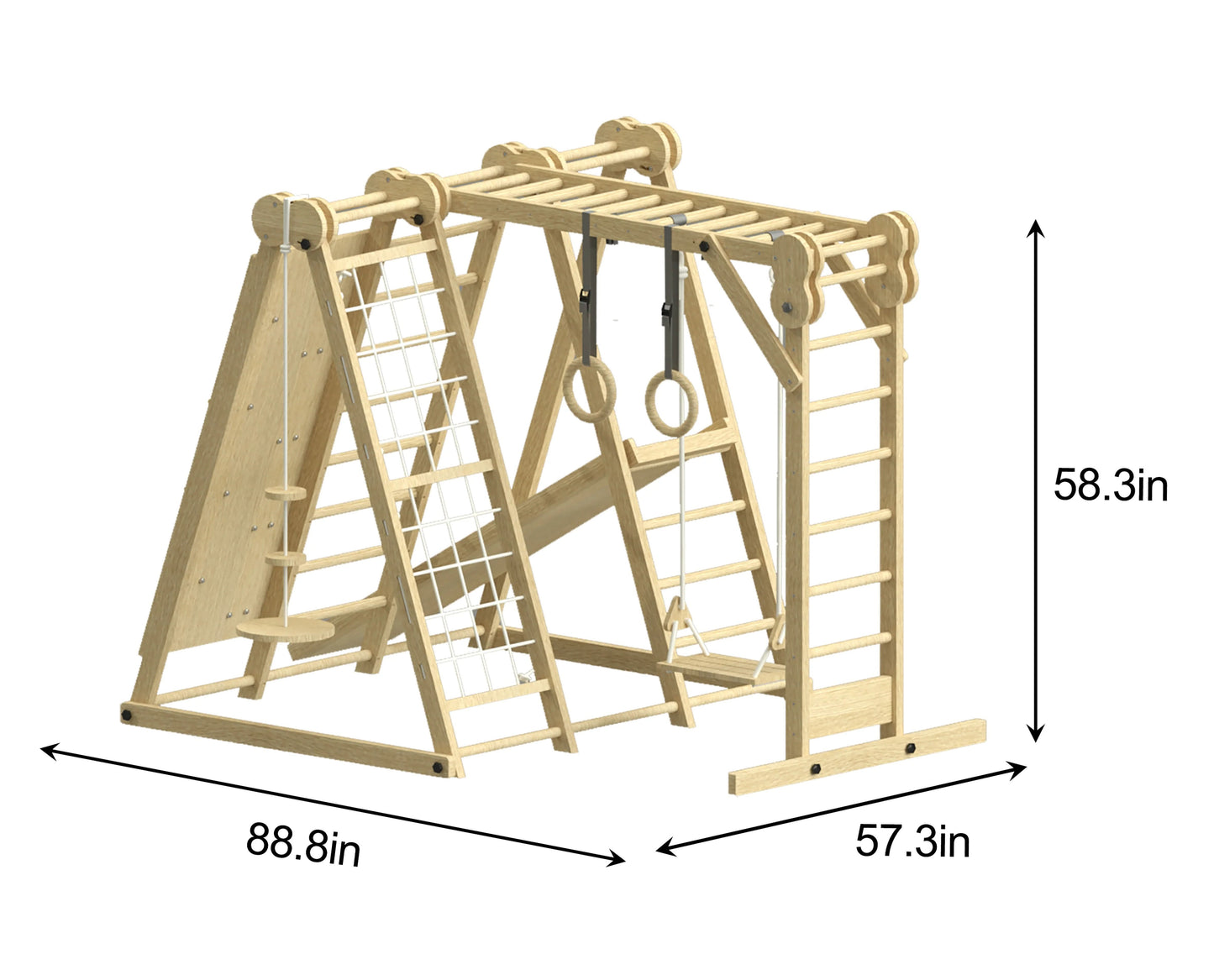 Chestnut - 8-in-1 Indoor Jungle Gym for Toddlers