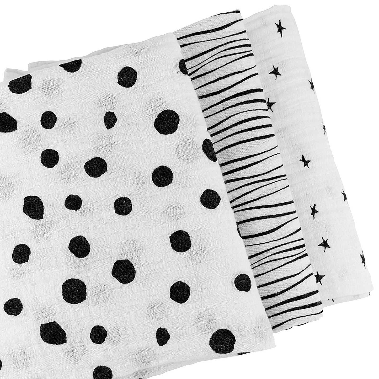 3 Pack Cotton Muslin Swaddle Blanket