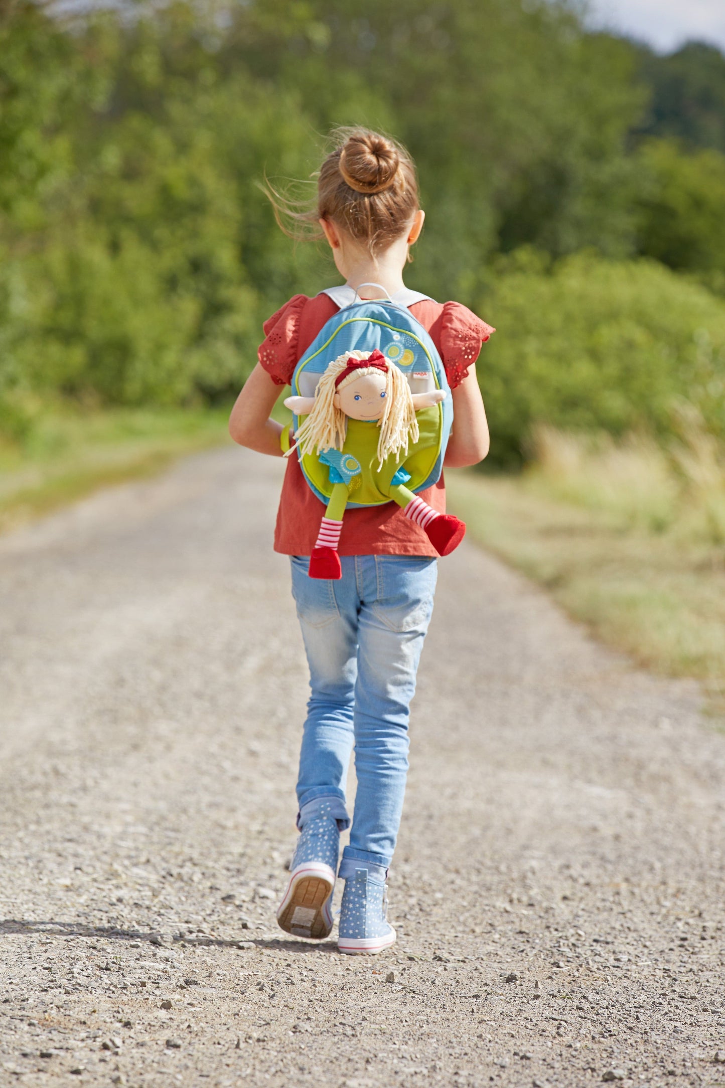 Summer Meadow Backpack to Carry 12" Soft Dolls