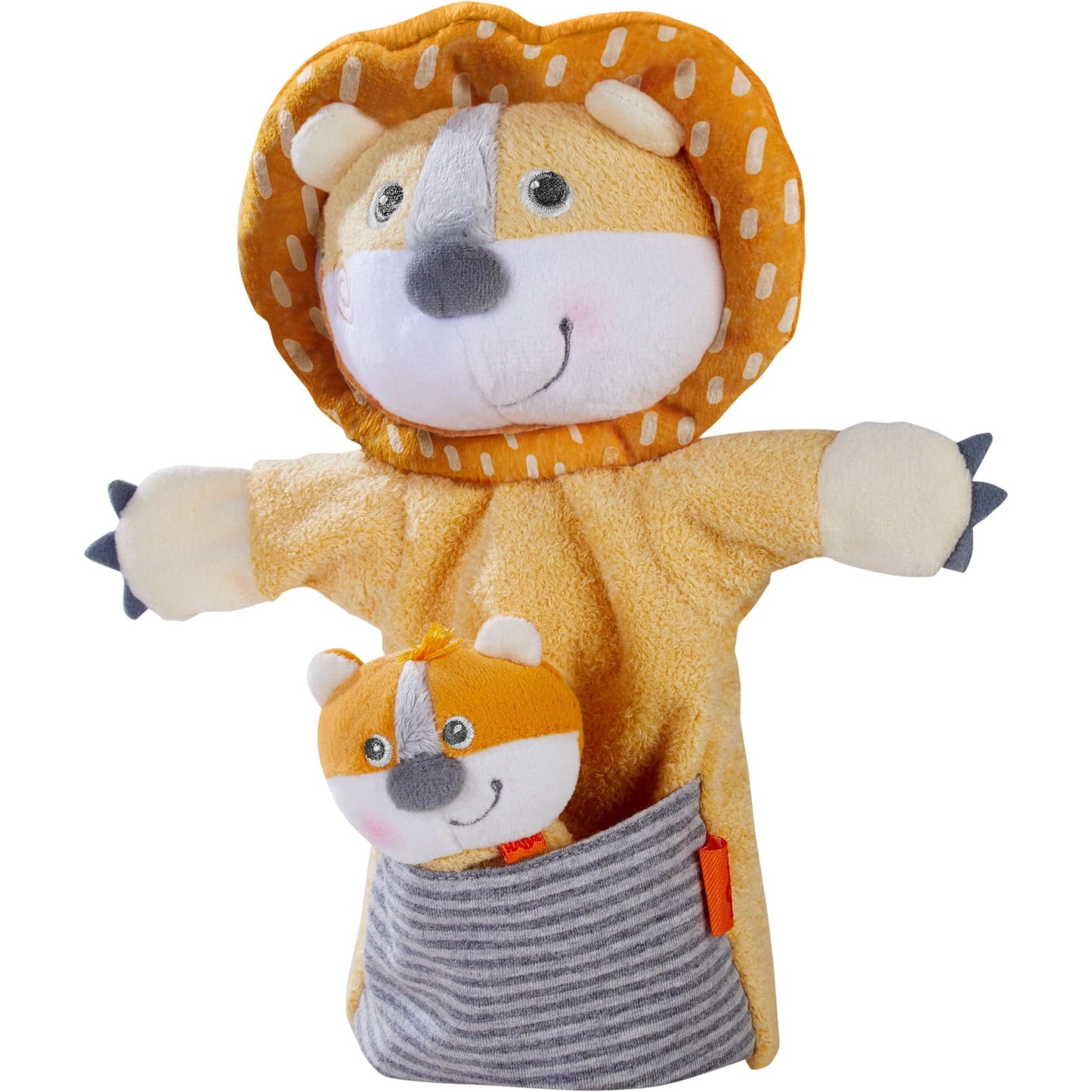 Glove Puppet Lion With Baby Cub Finger Puppet