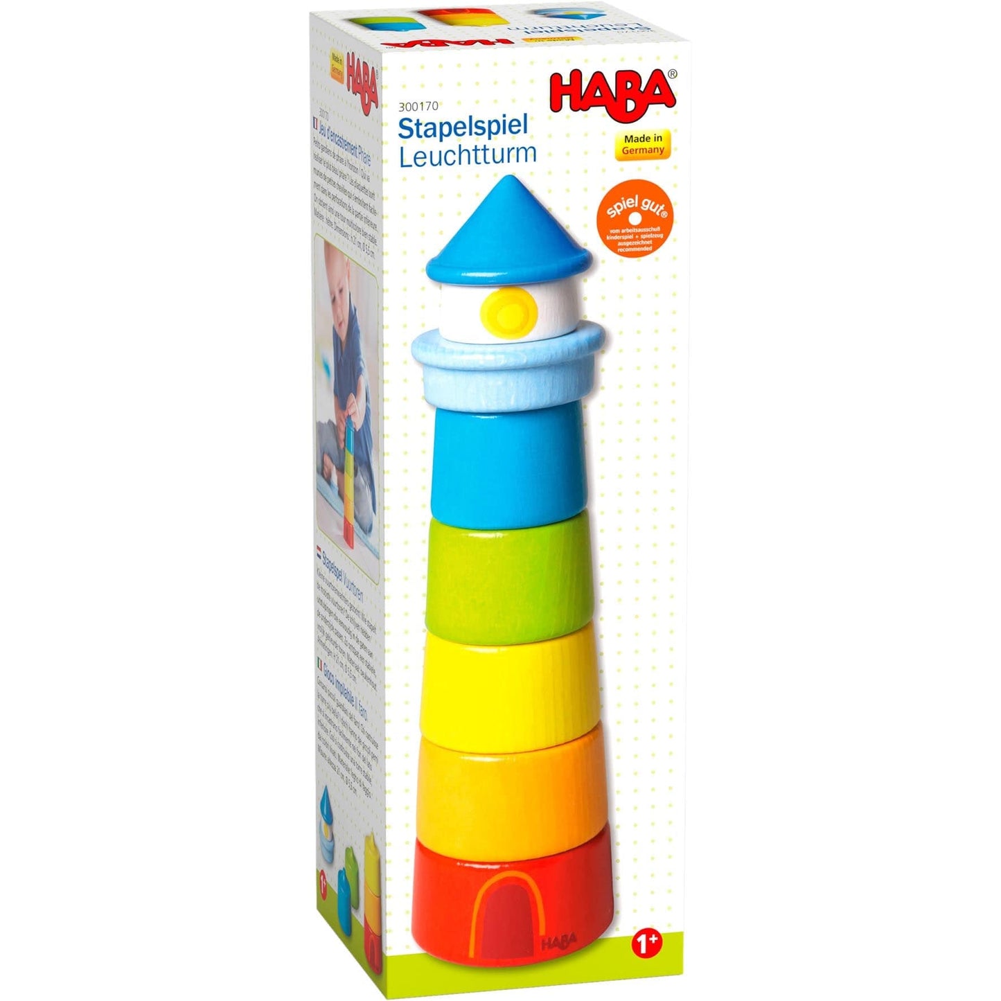 Lighthouse Wooden Rainbow Stacker