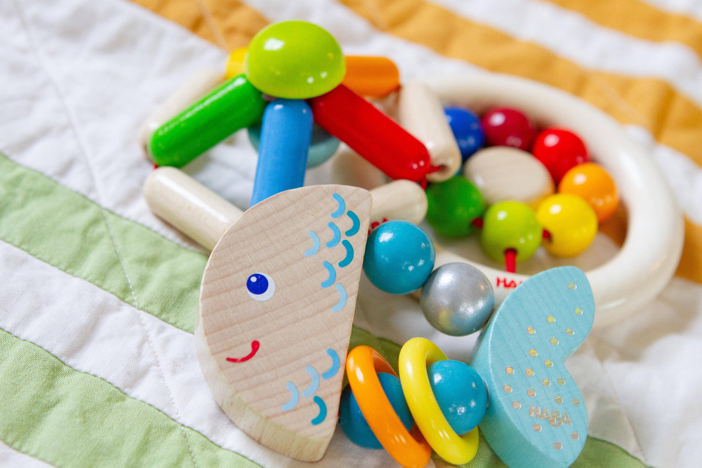 Rattlefish Wooden Baby Rattle