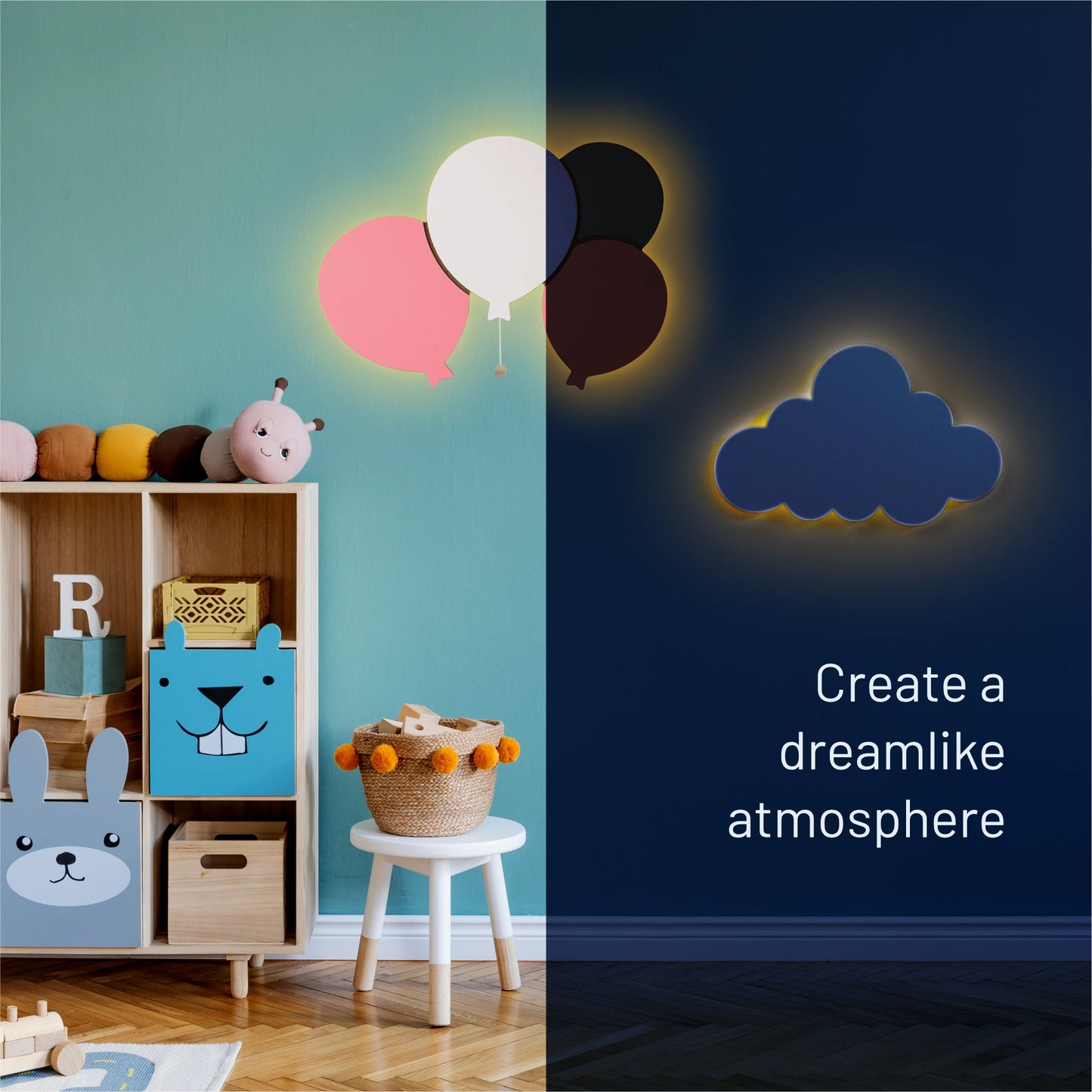 LumiDreams Wall Light - Kid's Decor Nightlight Balloons