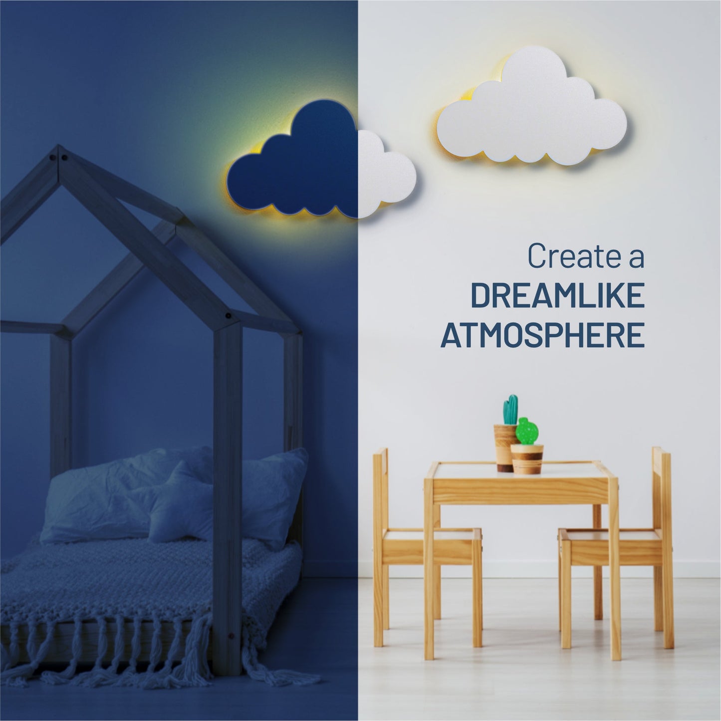 LumiDreams Wall Light - Kid's Decor Nightlight Cloud