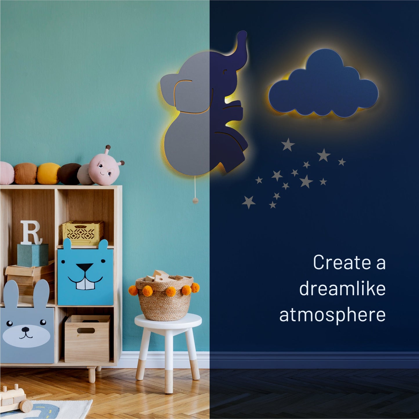 LumiDreams Wall Light - Kid's Decor Nightlight Elephant