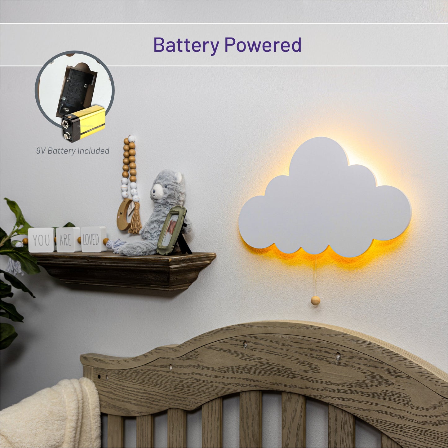 LumiDreams Wall Light - Kid's Decor Nightlight Cloud