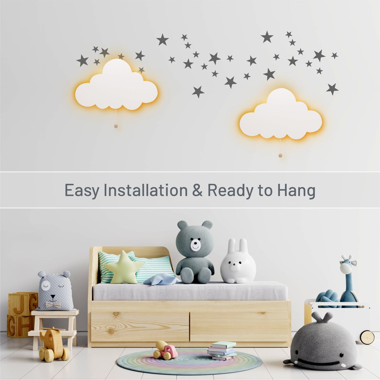 LumiDreams Wall Light - Kid's Decor Nightlight Cloud