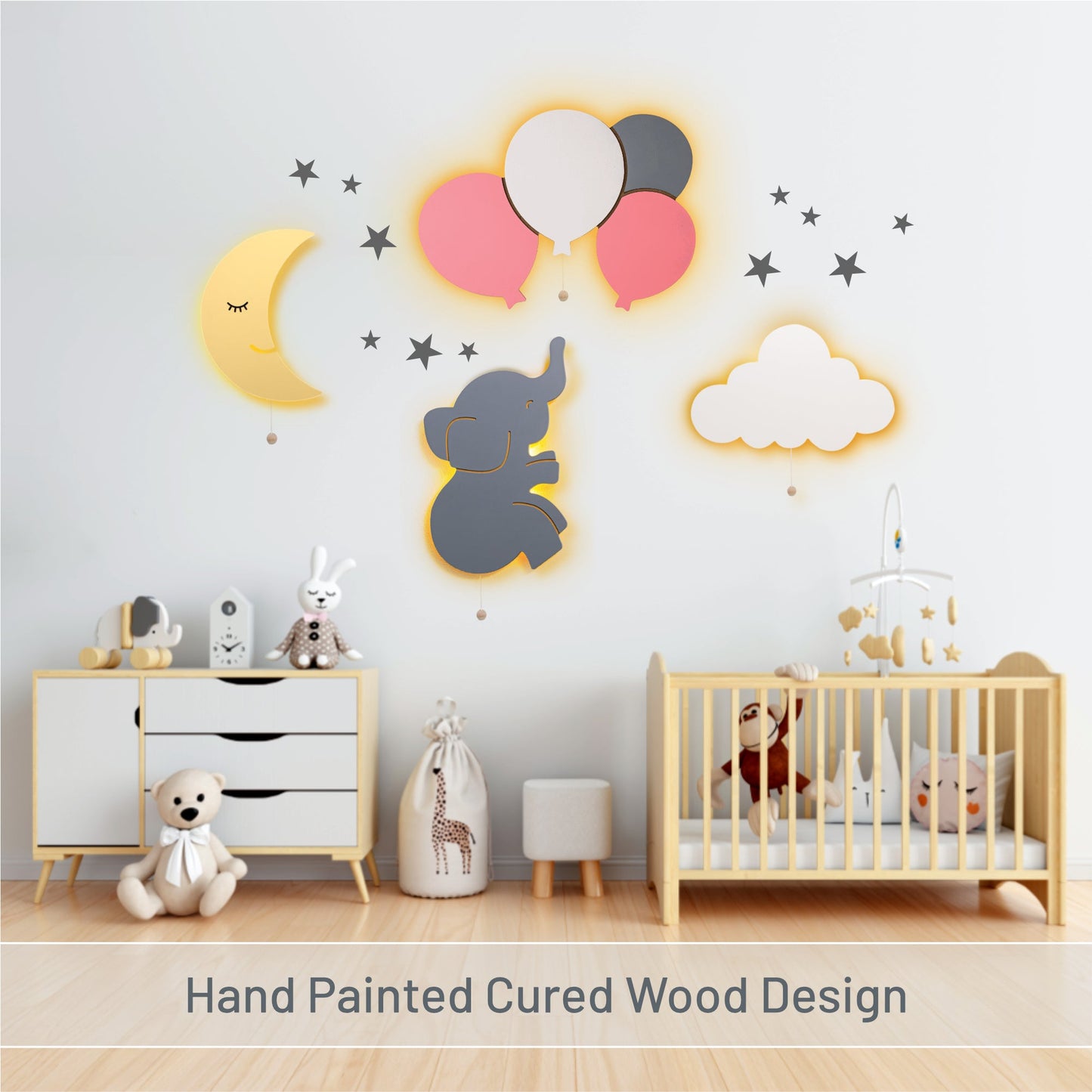 LumiDreams Wall Light - Kid's Decor Nightlight Moon