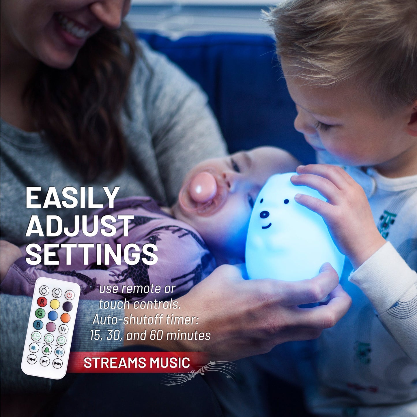 LumiPets® - Bluetooth - Bear - Children's Nursery Touch Night Light