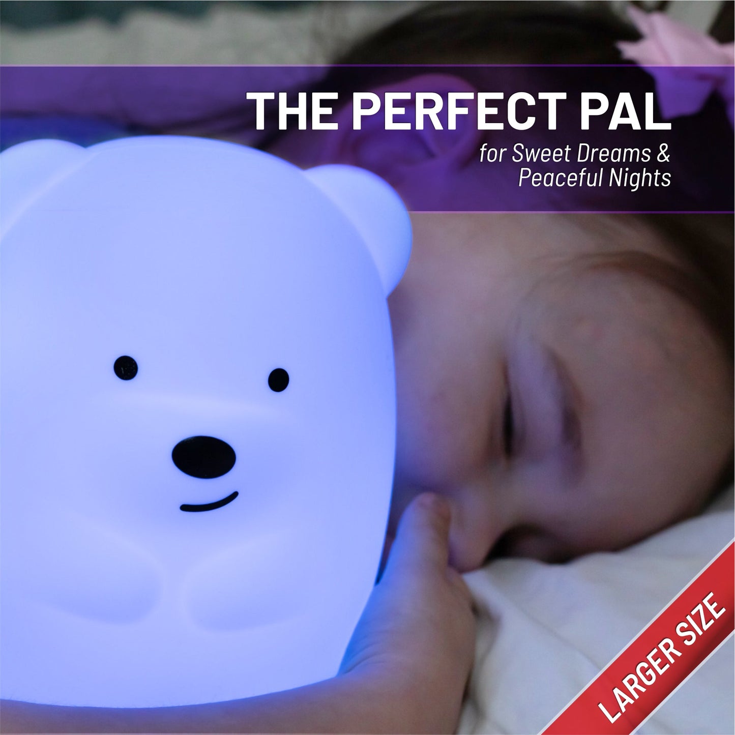 LumiPets® Bear - Children's Nursery Touch Night Light