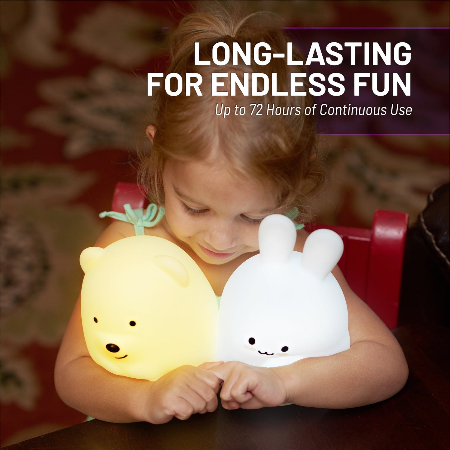 LumiPets® Bear - Children's Nursery Touch Night Light