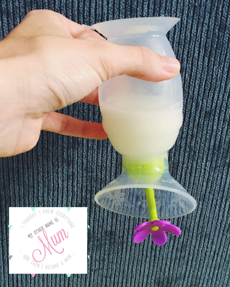 Haakaa Gen 1 Silicone Breast Pump 4 oz and Silicone Flower Stopper Set