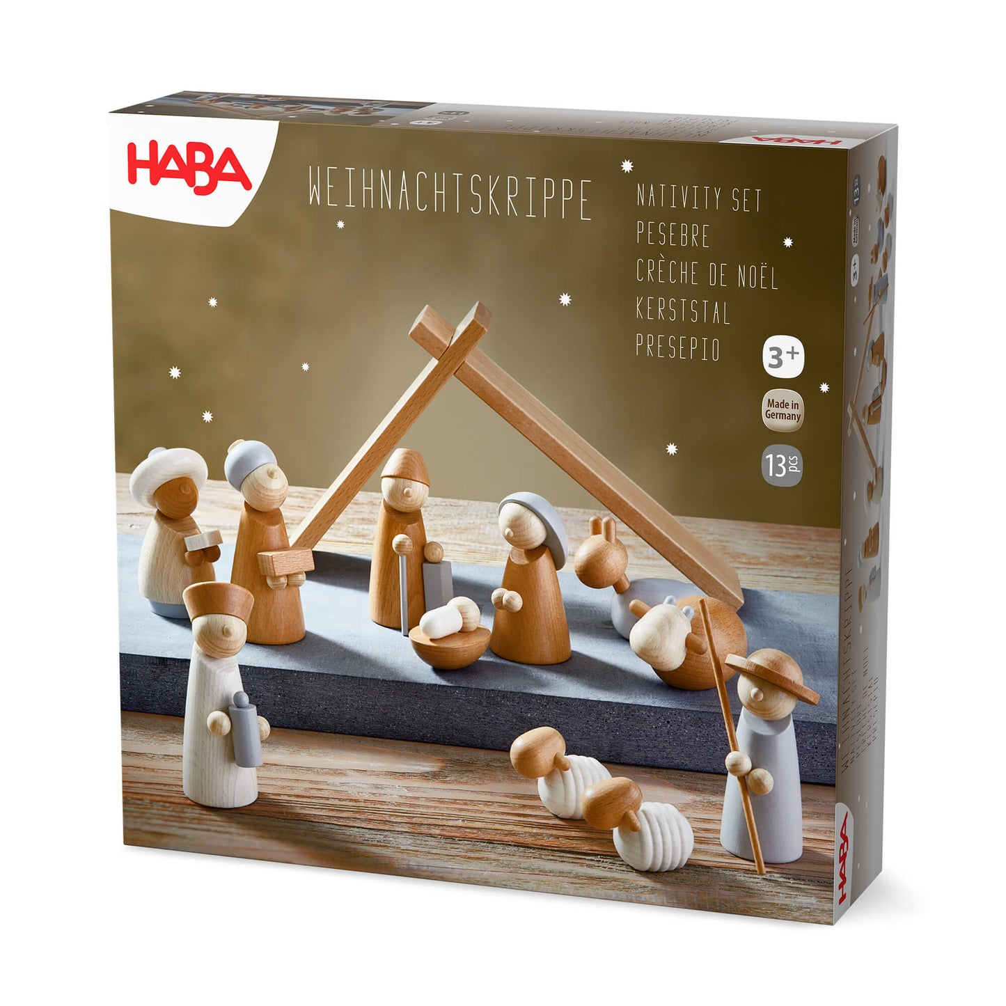 Natural Wood Nativity Set