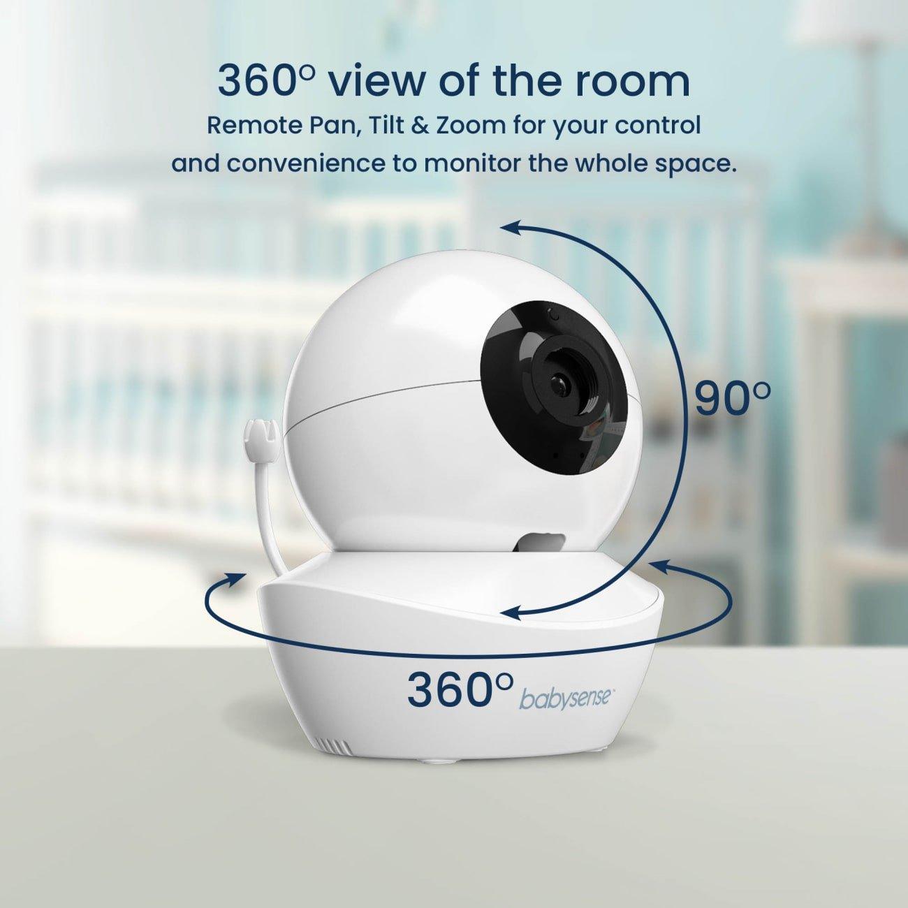 Babysense HD S2: Video Baby Monitor with 2 Cameras, Non Wifi, Split Screen & Night Light Machine