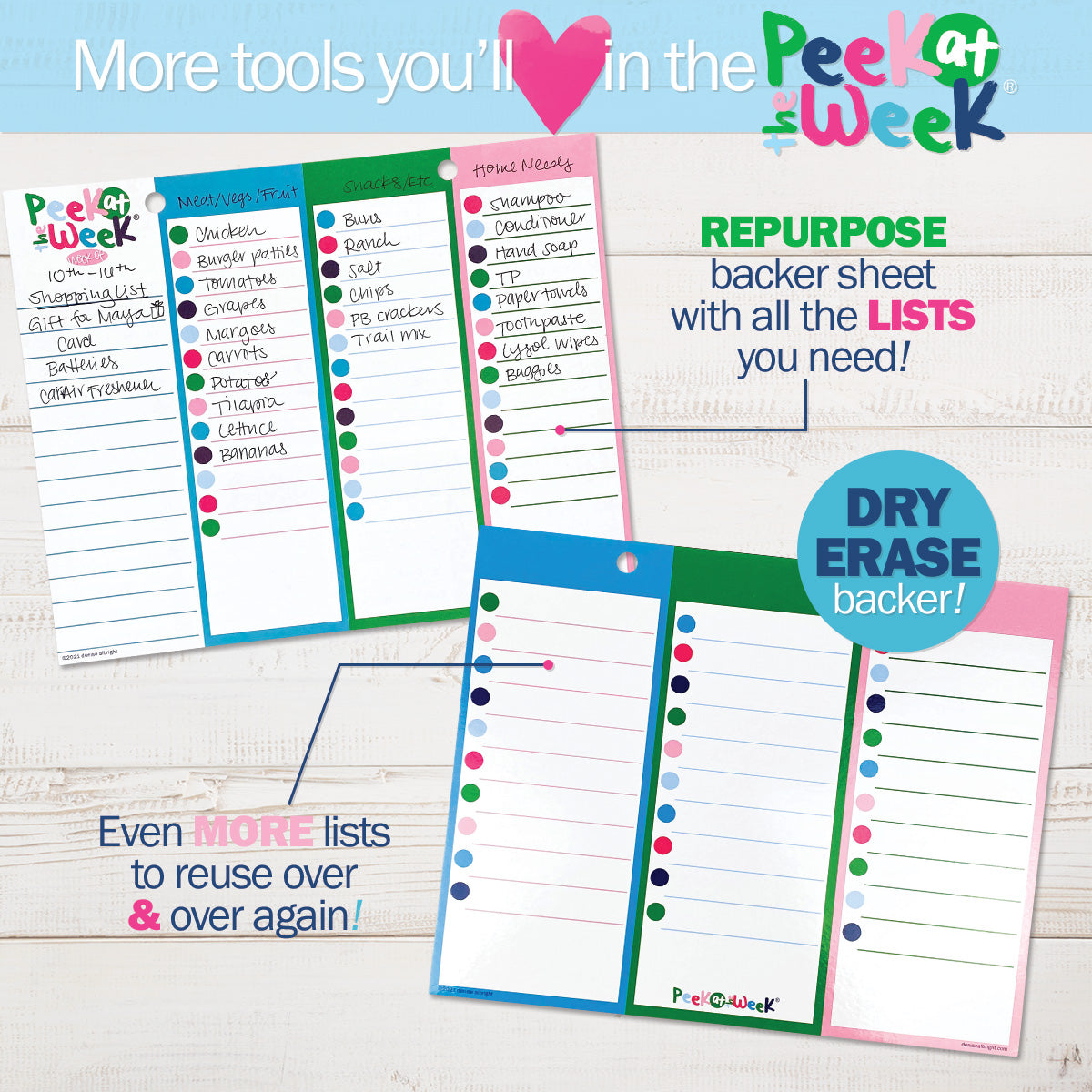 Peek at the Week® Weekly Planner Pad